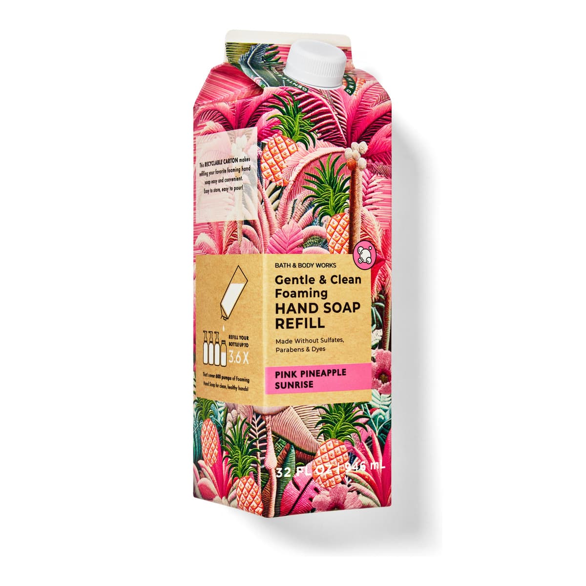 Pink Pineapple Sunrise, Gentle & Clean Foaming Refill
