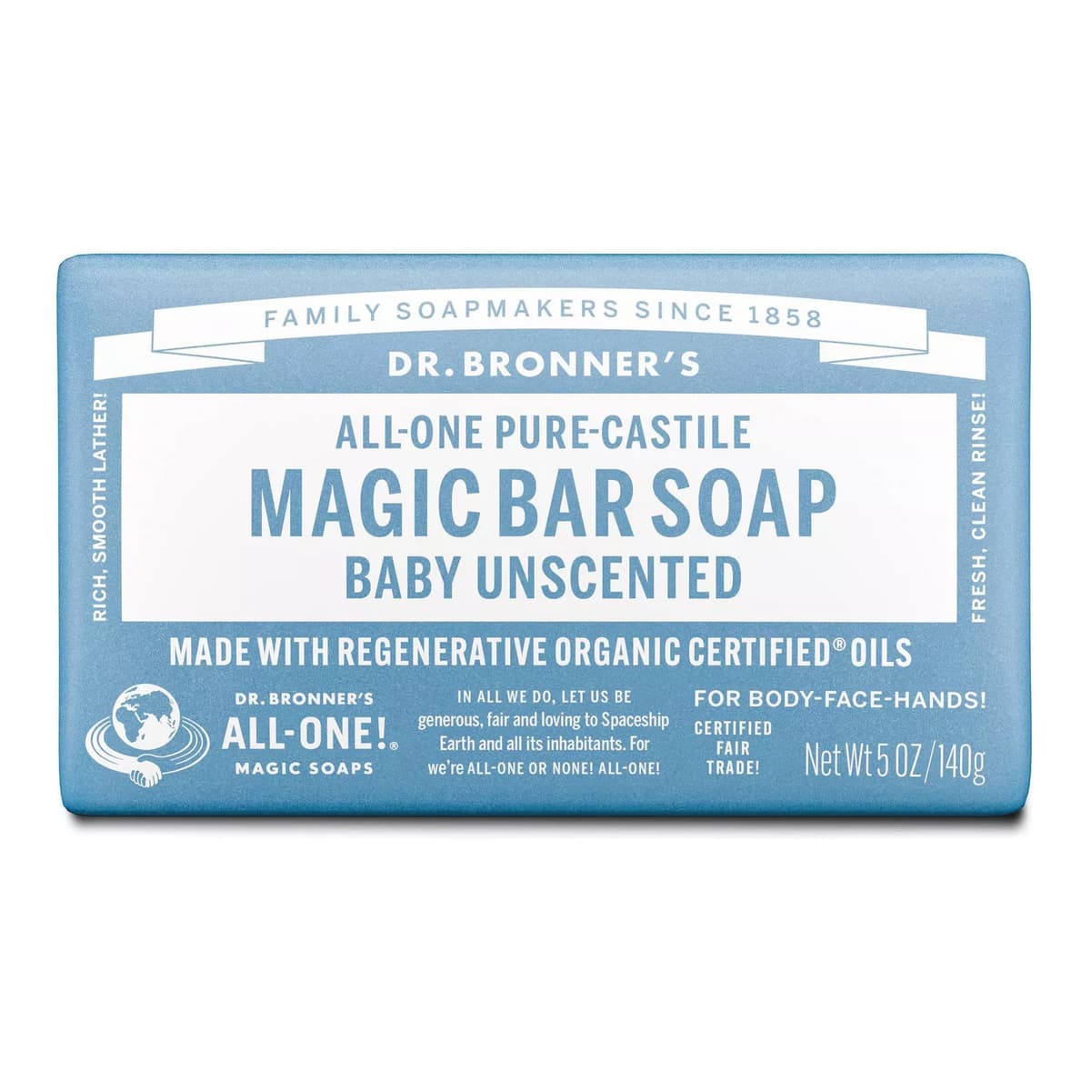 All-One Pure-Castile Magic Bar Soap - Unscented