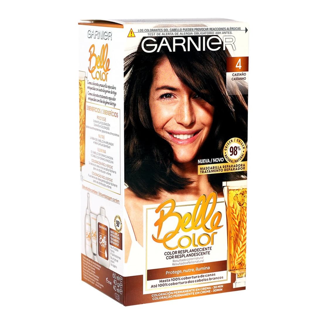 Belle Color Permanent Hair Dye 4 Brown