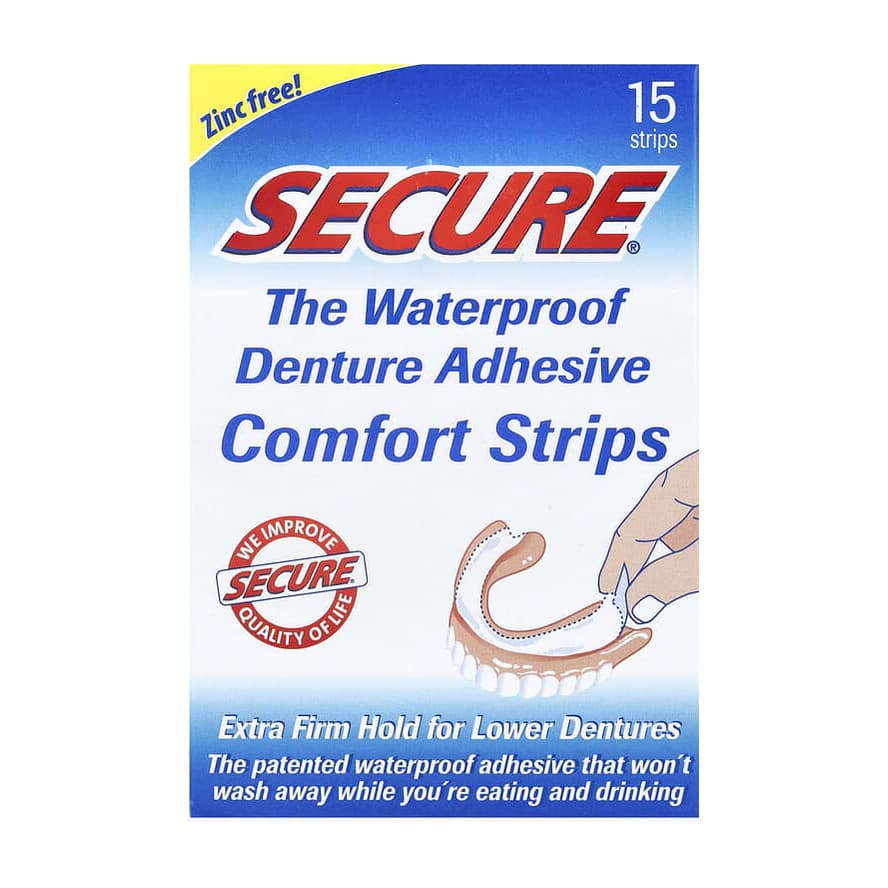The Waterproof Denture Adhesive Comfort Strips
