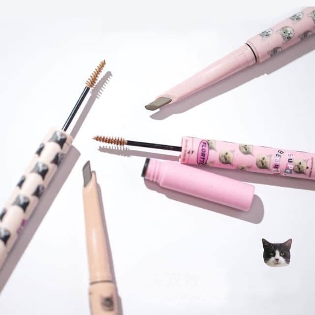 2 In 1 Eyebrow Pencil & Gel, #01 Natural Black