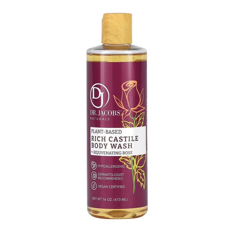 Plant-Based Rich Castile Body Wash, Rejuvenating Rose