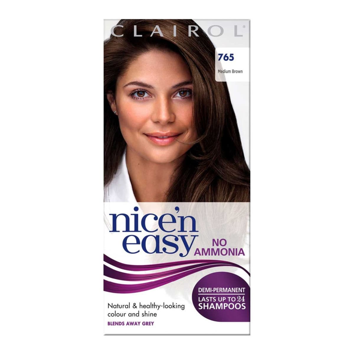 Clairol Nice'n Easy No Ammonia Semi-Permanent Hair Dye 765 Medium Brown