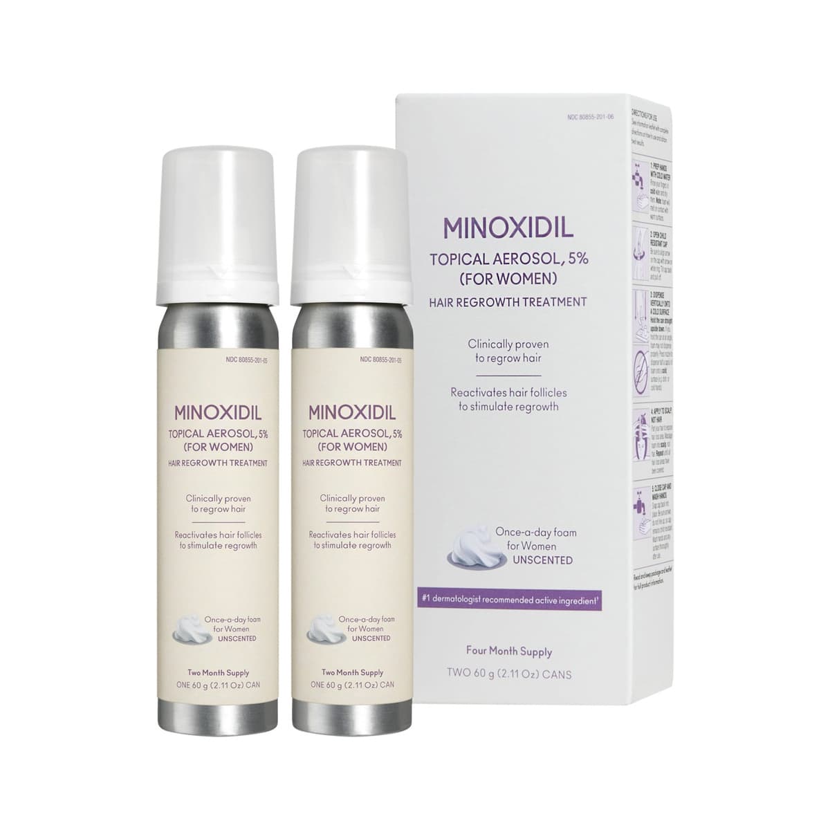 Flourish® Minoxidil 5% Foam for Hair Growth