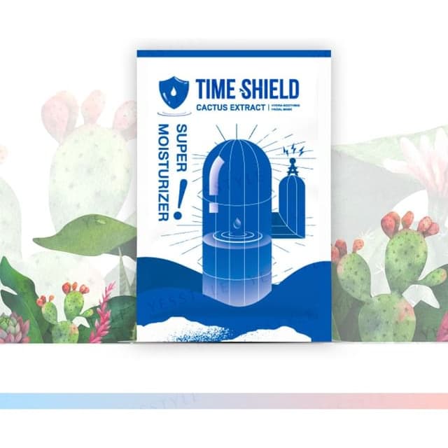 Time Shield Cactus Extract Hydra Soothing Facial Mask Standard Size