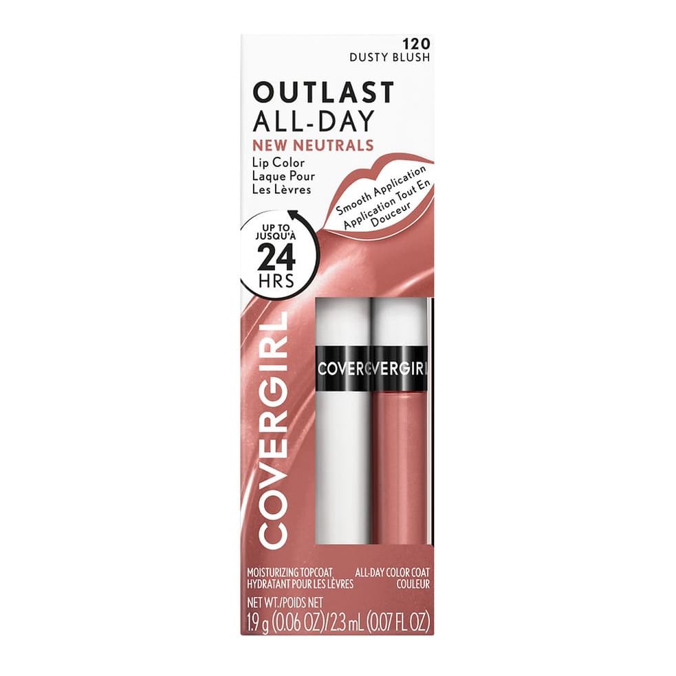 Outlast All Day Lip Color with Top Coat, Dusty Blush 120