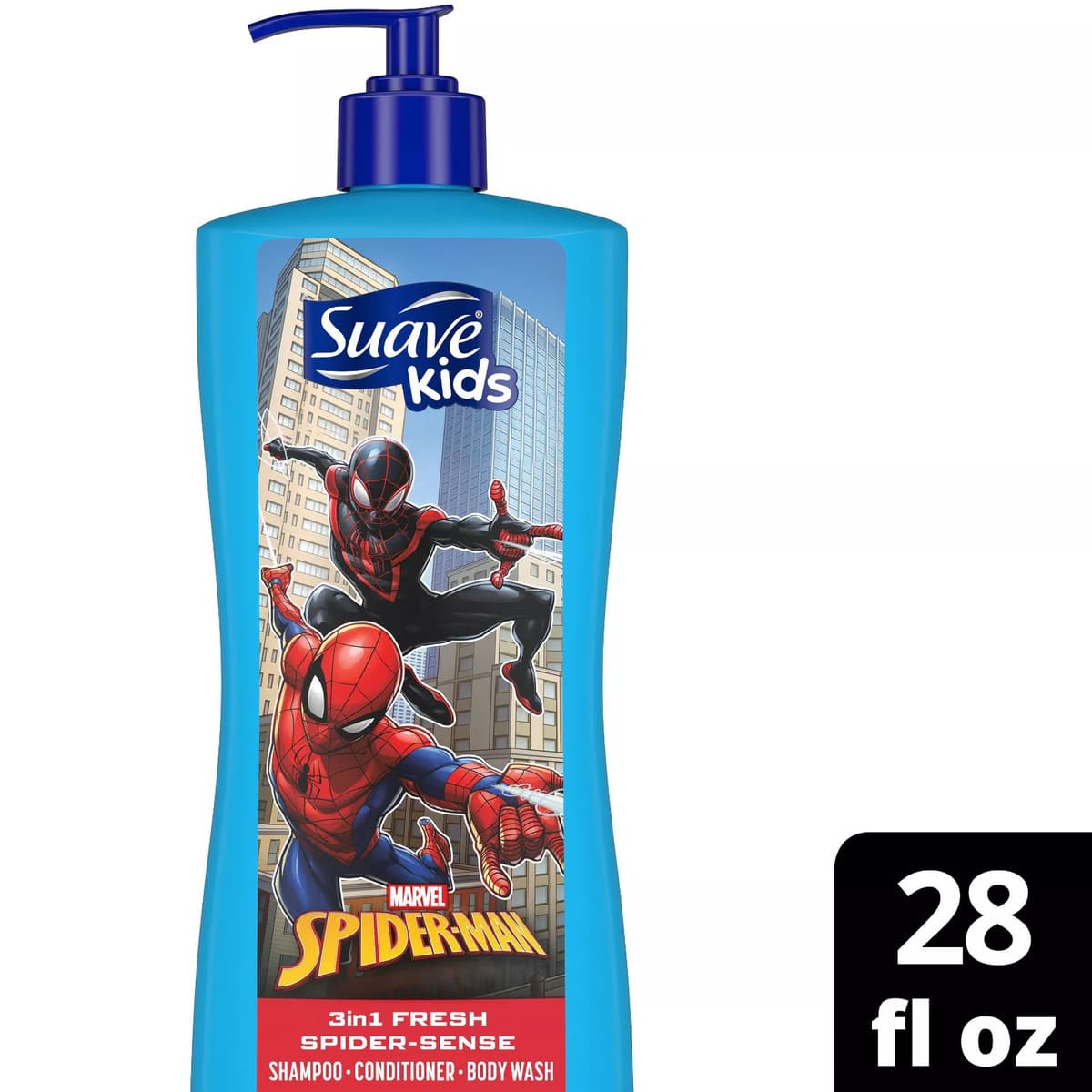 Kids' Spider-Man 3-in-1 Pump Shampoo + Conditioner + Body Wash - Fresh Spider-Sense