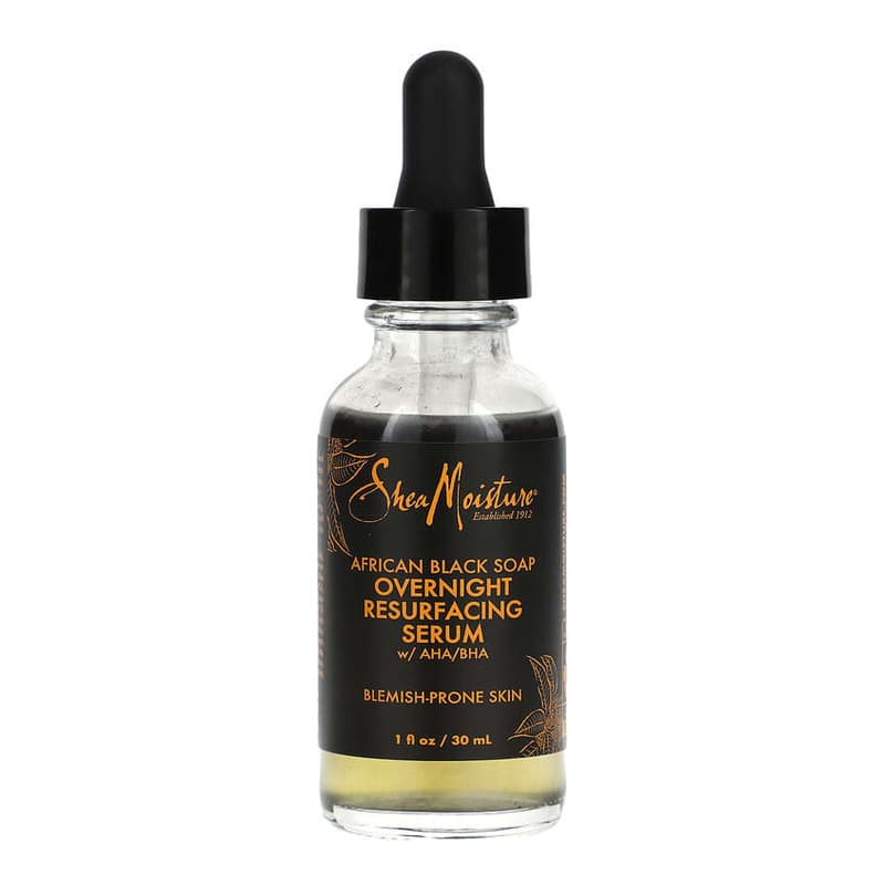 African Black Soap, Overnight Resurfacing Serum With AHA/BHA