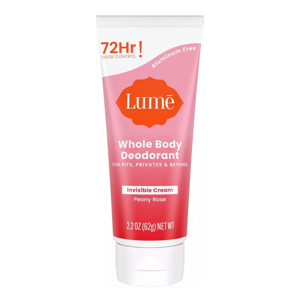 Whole Body Women's Deodorant - Invisible Cream Tube - Aluminum Free - Peony Rose Scent