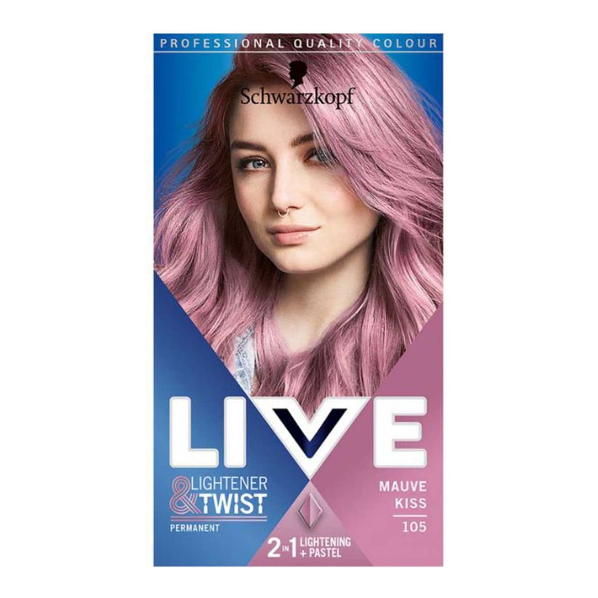 LIVE Lightener + Twist Mauve Kiss 105 Permanent Hair Dye