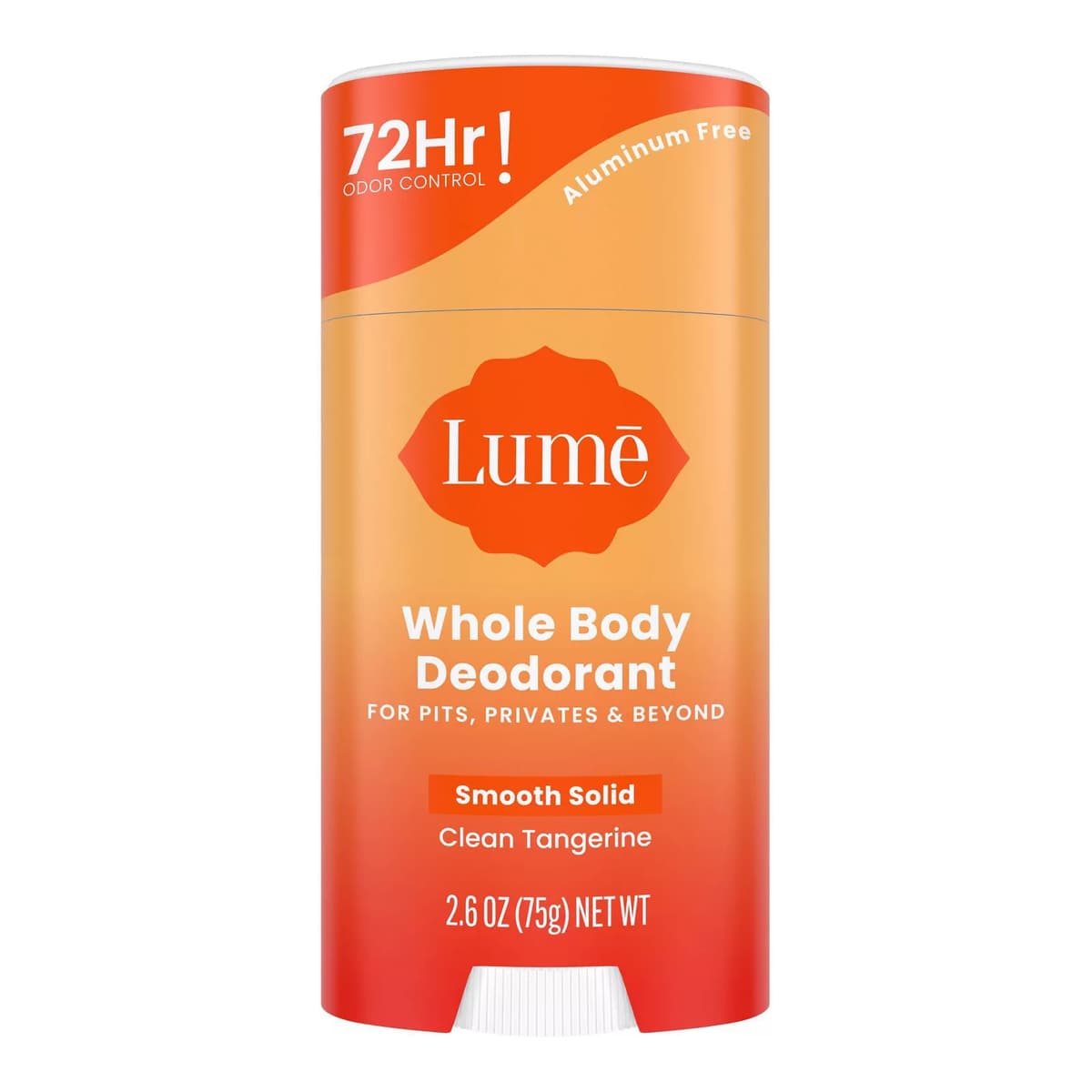 Whole Body Women's Deodorant - Smooth Solid Stick - Aluminum Free - Clean Tangerine Scent