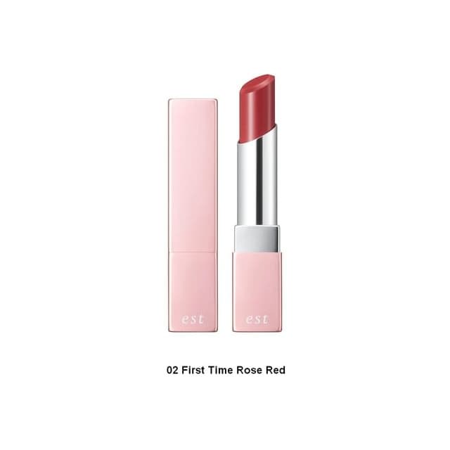est Pure Clarity Moist Lipstick Limited Edition, #02 First Time Rose Red