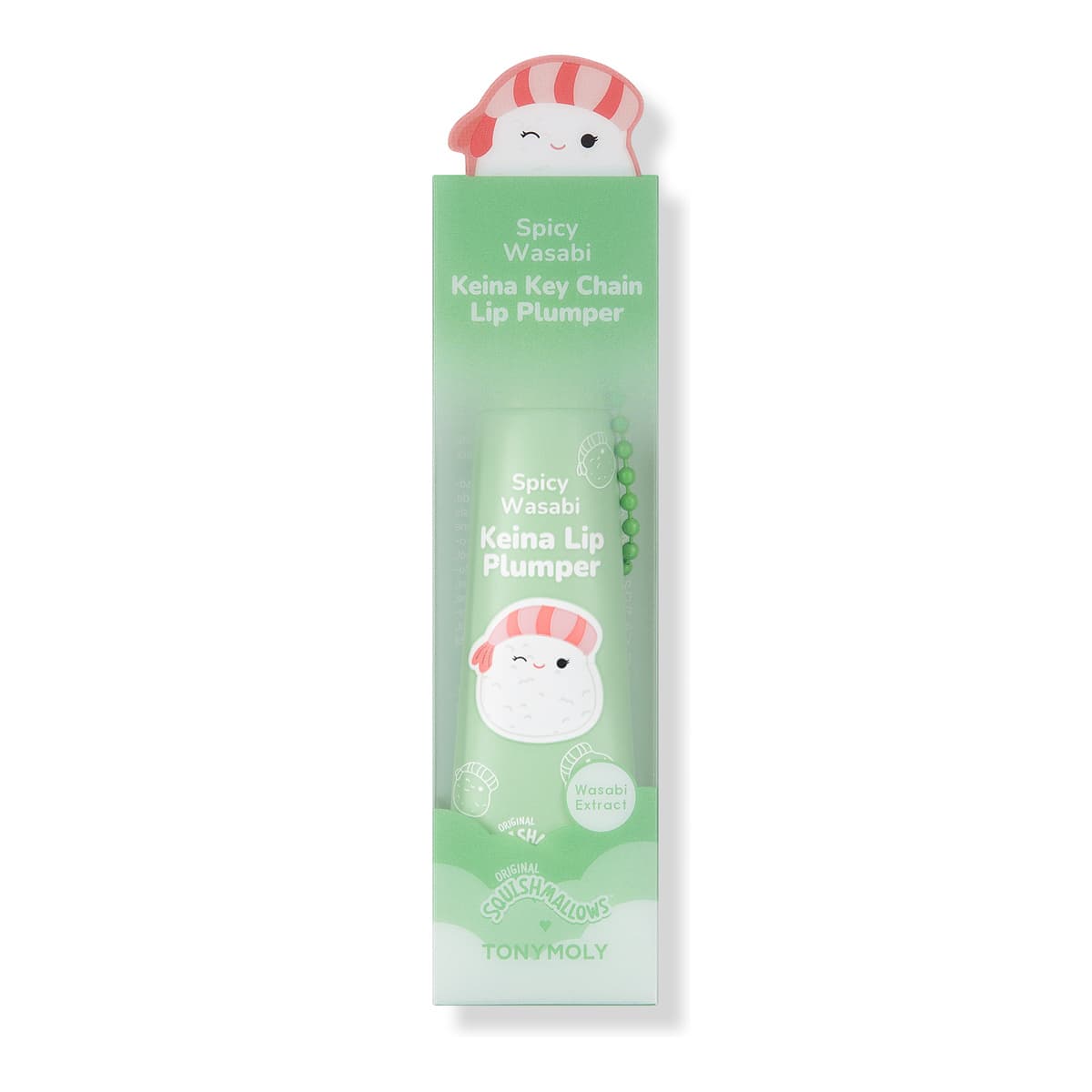 Squishmallows Keina Spicy Wasabi Key Chain Lip Plumper