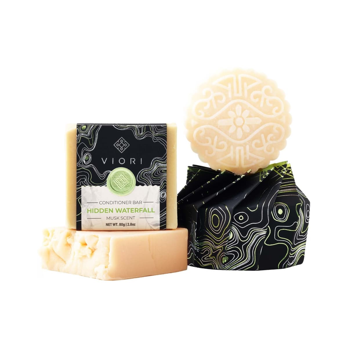 Hair Shampoo & Conditioner Bar Set, Hidden Waterfall