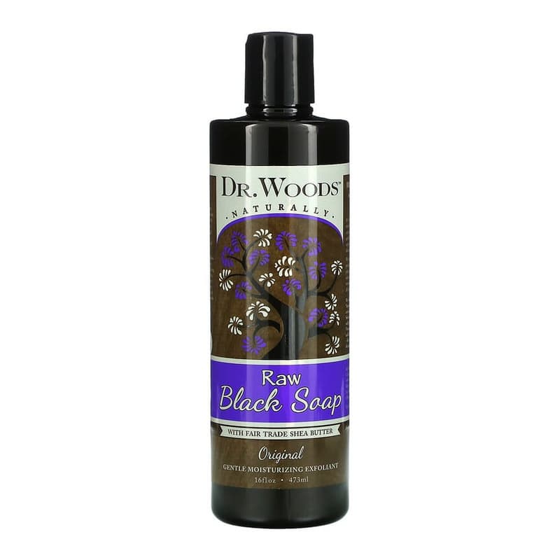 Raw Black Soap with Fair Trade Shea Butter, Original
