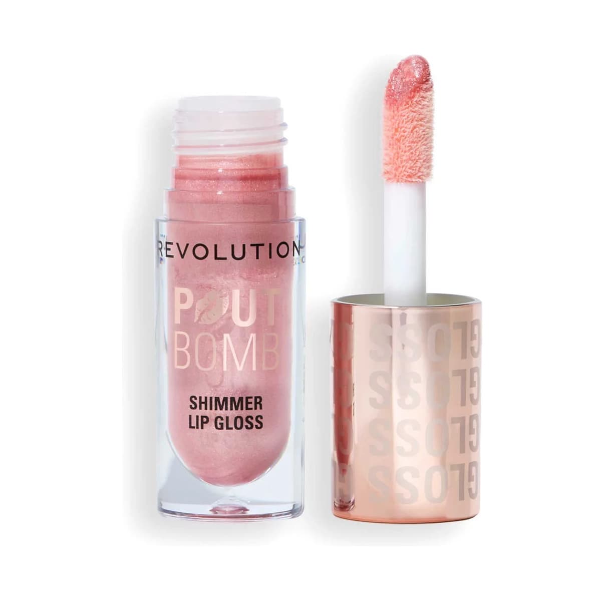 Revolution Pout Bomb Shimmer Lip Gloss, Shine Pink