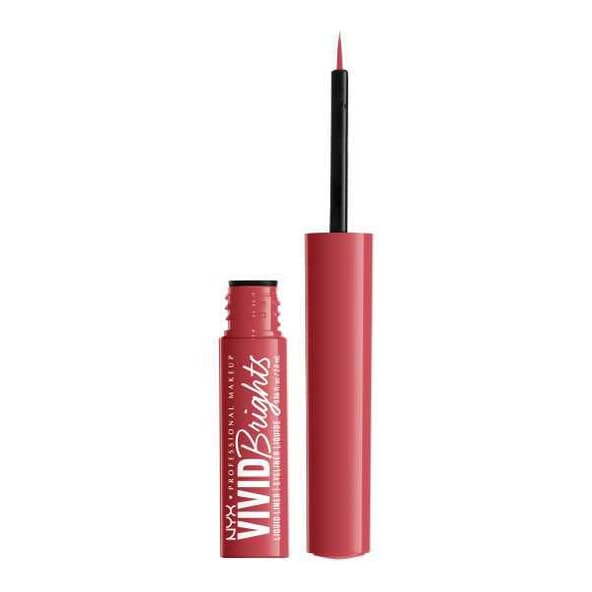 Vivid Brights Liquid Eyeliner, on red