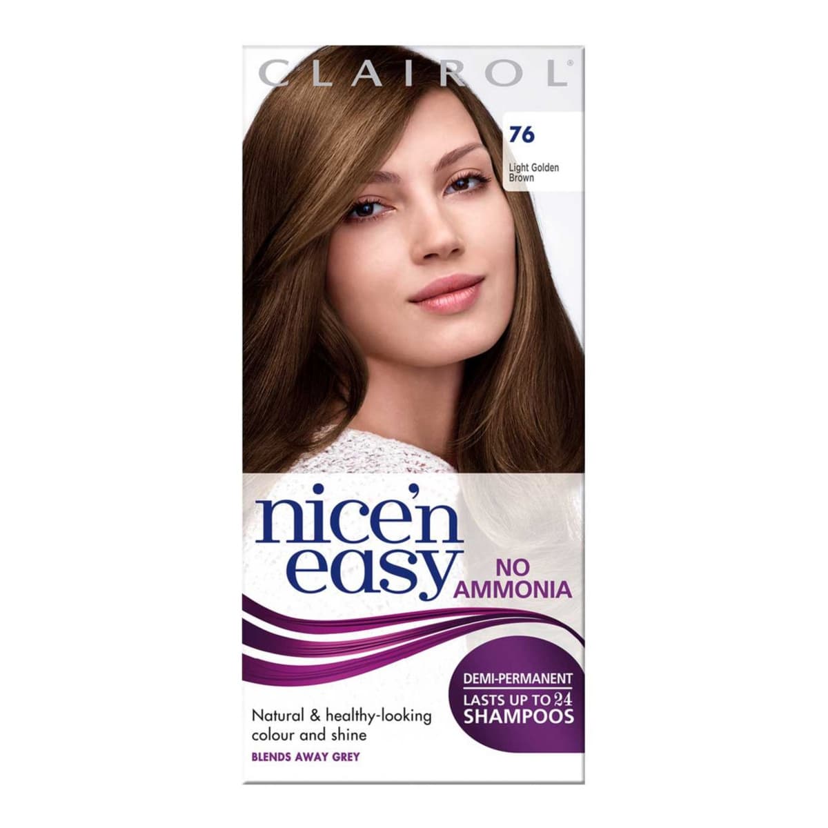 Clairol Nice'n Easy No Ammonia Semi-Permanent Hair Dye 76 Light Golden Brown
