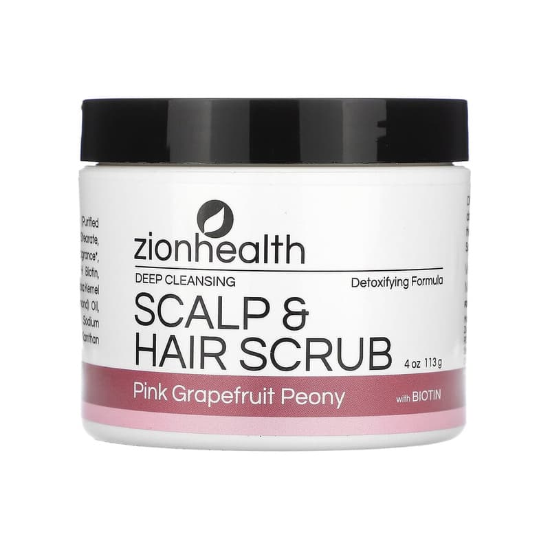 Scalp & Hair Scrub with Biotin, Pink Grapefruit Peony