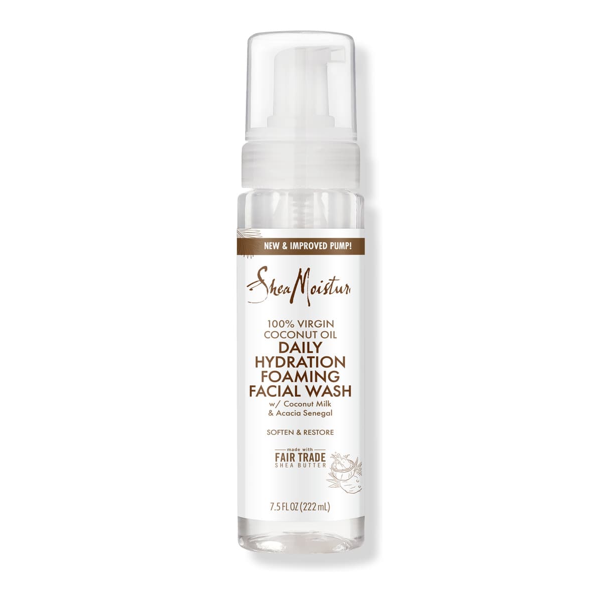 100% Virgin Coconut Oil Daily Hydration Foaming Facial Wash