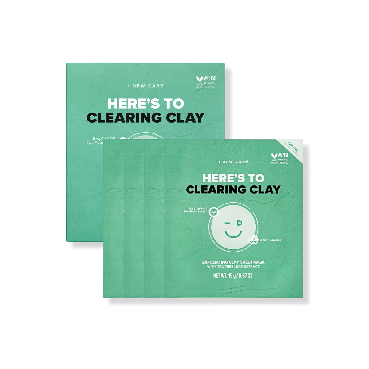 Here's To Clearing Clay Exfoliating Sheet Mask