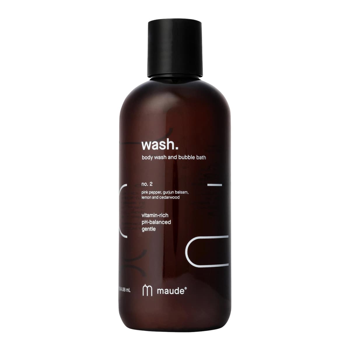 Wash - pH-balanced body wash and bubble bath, #2 pink pepper, lemon