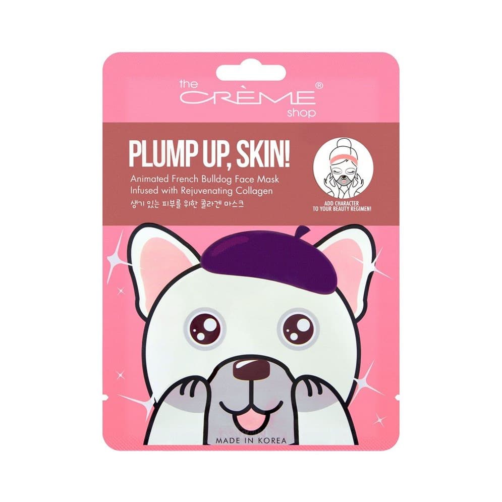 Plump Up, Skin! Animated French Bulldog Face Mask