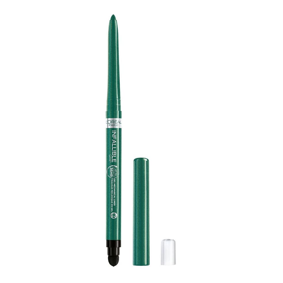 Grip Precision Gel Eyeliner, Smudge Resistant, Long Lasting Waterproof, Emerald Green