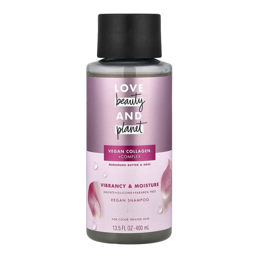 Vegan Shampoo, Collagen + Complex, For Color-Treated Hair, Murumuru Butter & Rose