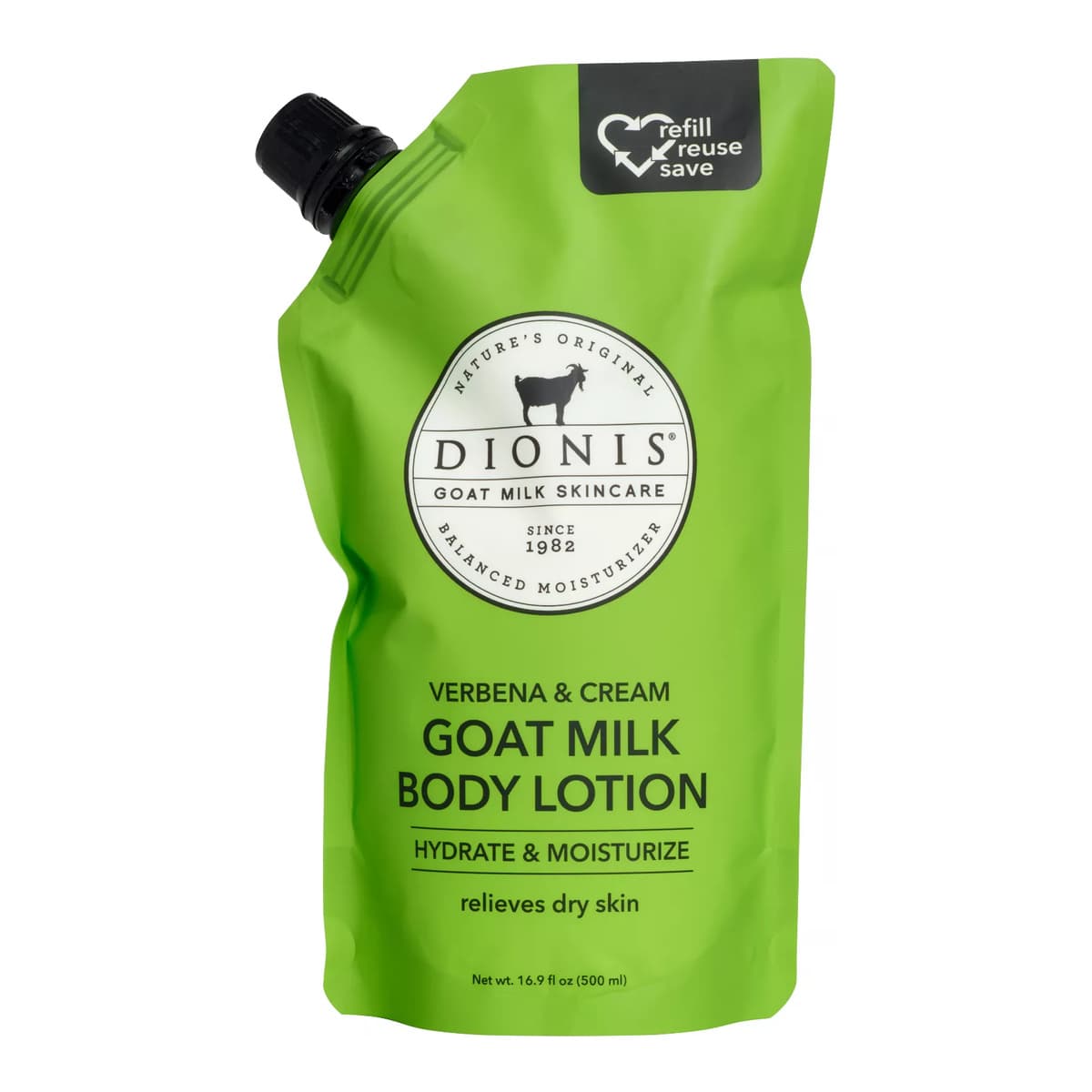 Dionis Goat Milk Body Lotion Refill Pouch Verbena & Cream