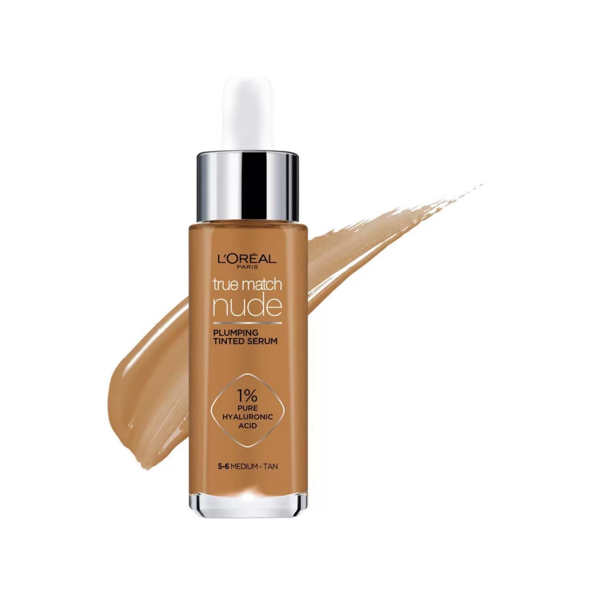 Paris True Match Nude Plumping Tinted Skin Serum, 1% Hyaluronic Acid, #5 6