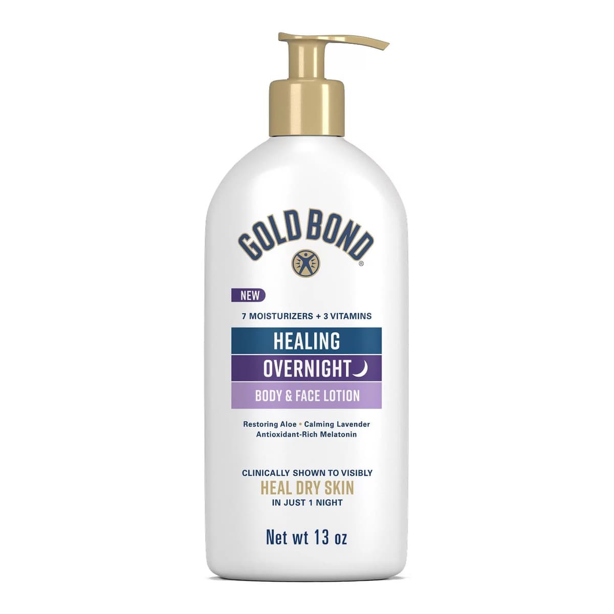Healing Overnight Body & Face Lotion for Dry Skin with Hyaluronic Acid, Aloe & Melatonin