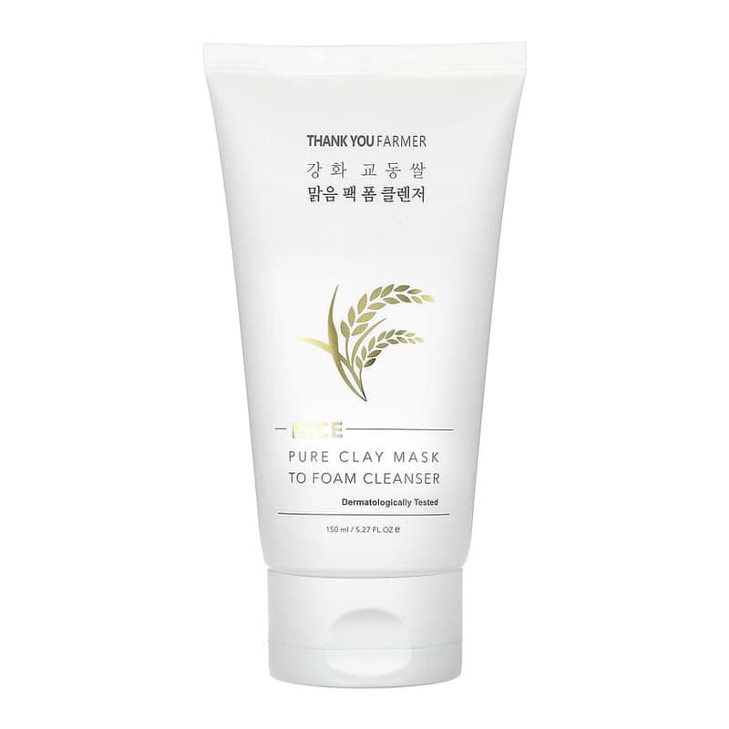 Rice, Pure Clay Mask To Foam Cleanser