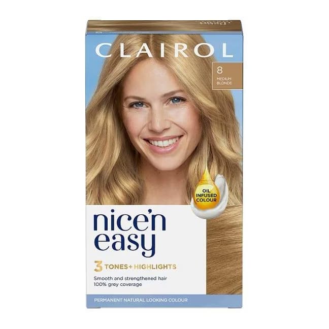 Clairol Nice'n Easy Hair Dye 8 Medium Blonde