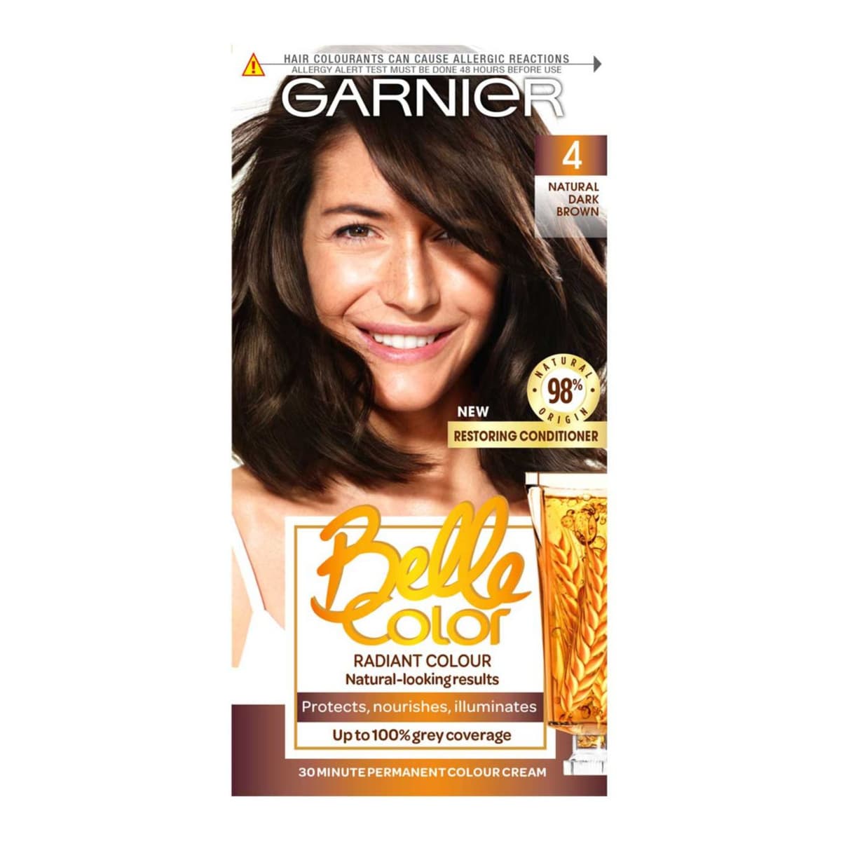 Belle Color 4 Natural Dark Brown Permanent Hair Dye