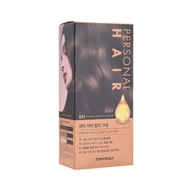 Personal Hair Color Cream, #6N Natural Brown