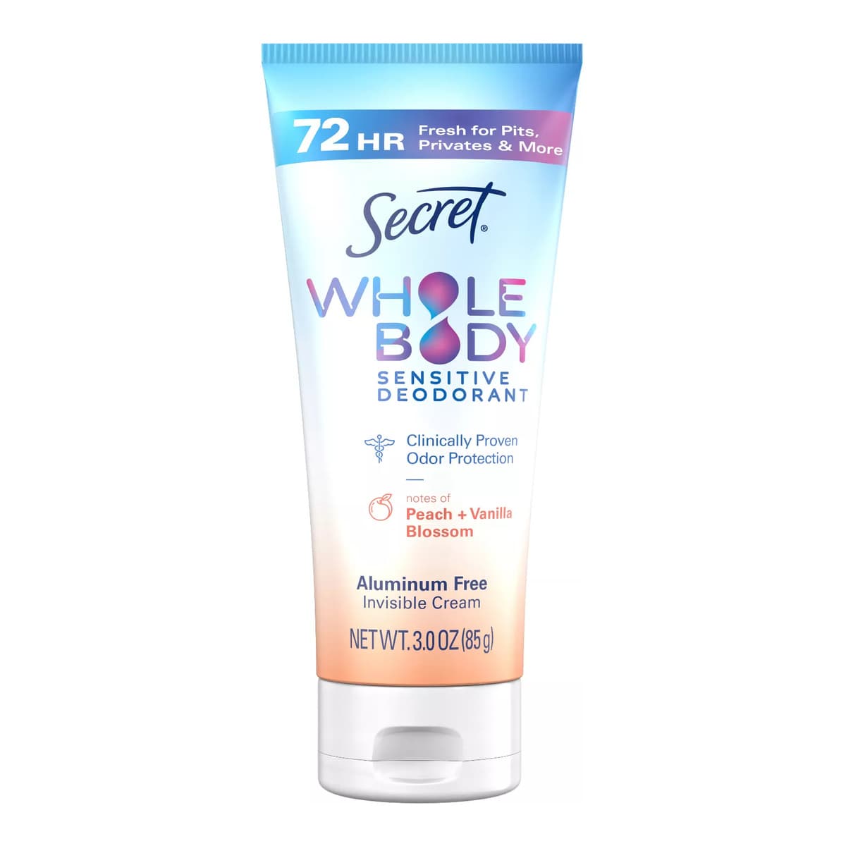 Whole Body Aluminum Free Deodorant Clear Cream - Peach & Vanilla