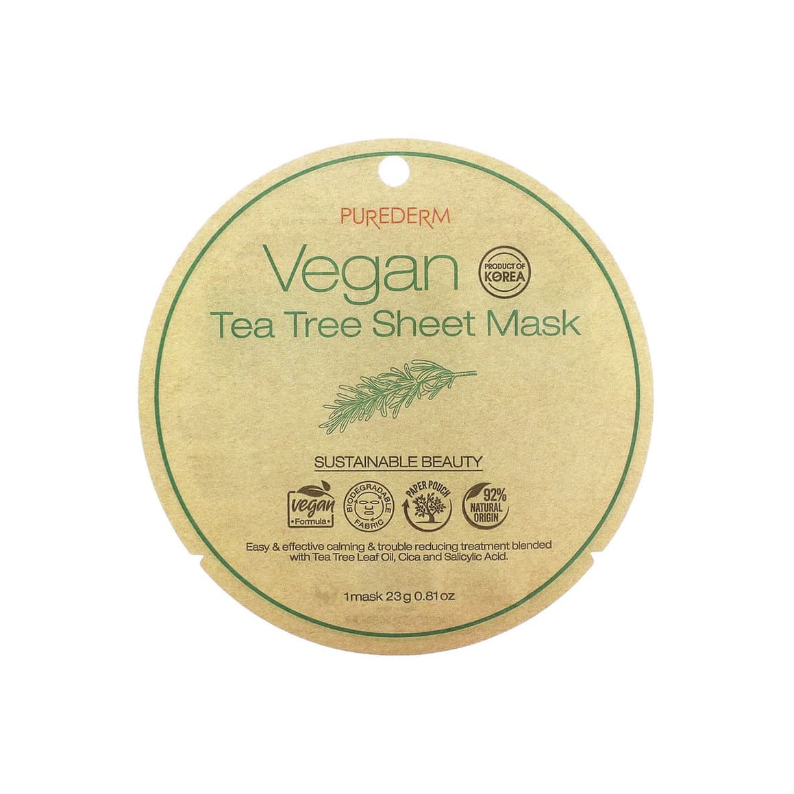 Vegan Tea Tree Sheet Beauty Mask