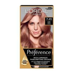 L’Oréal Paris Preference Permanent Hair Dye, Luminous Colour, Dark Rose Gold 7.23