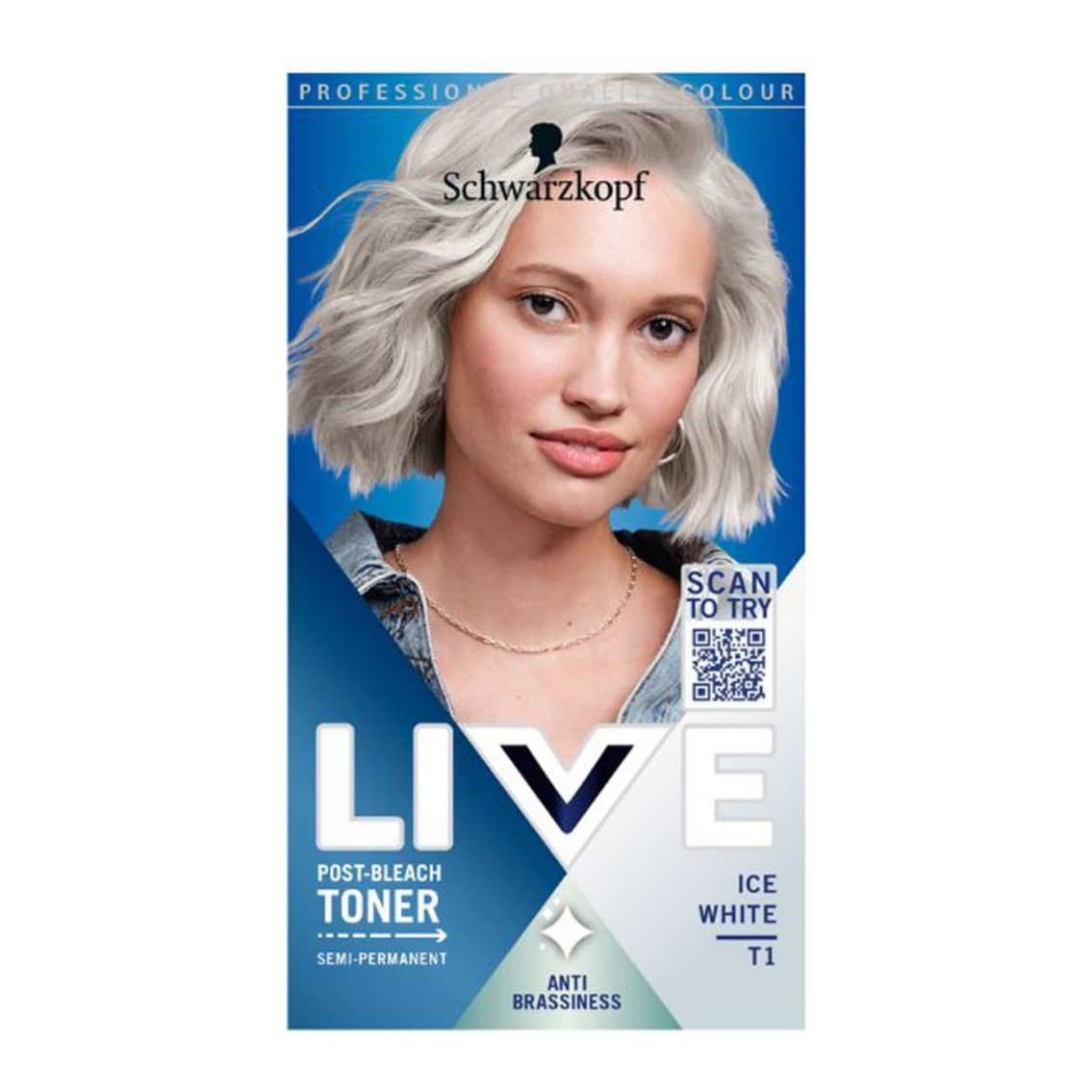 LIVE Ice White Hair Toner Post Bleach Semi-Permanent T1