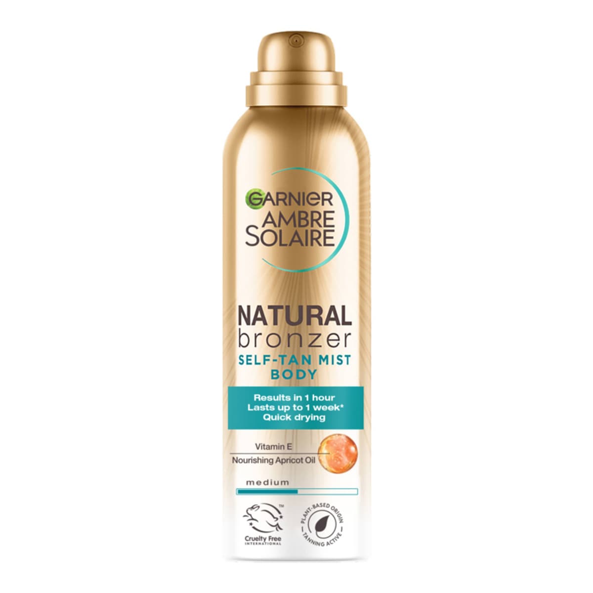 Ambre Solaire Natural Bronzer Quick Drying Body Self Tan Mist Medium
