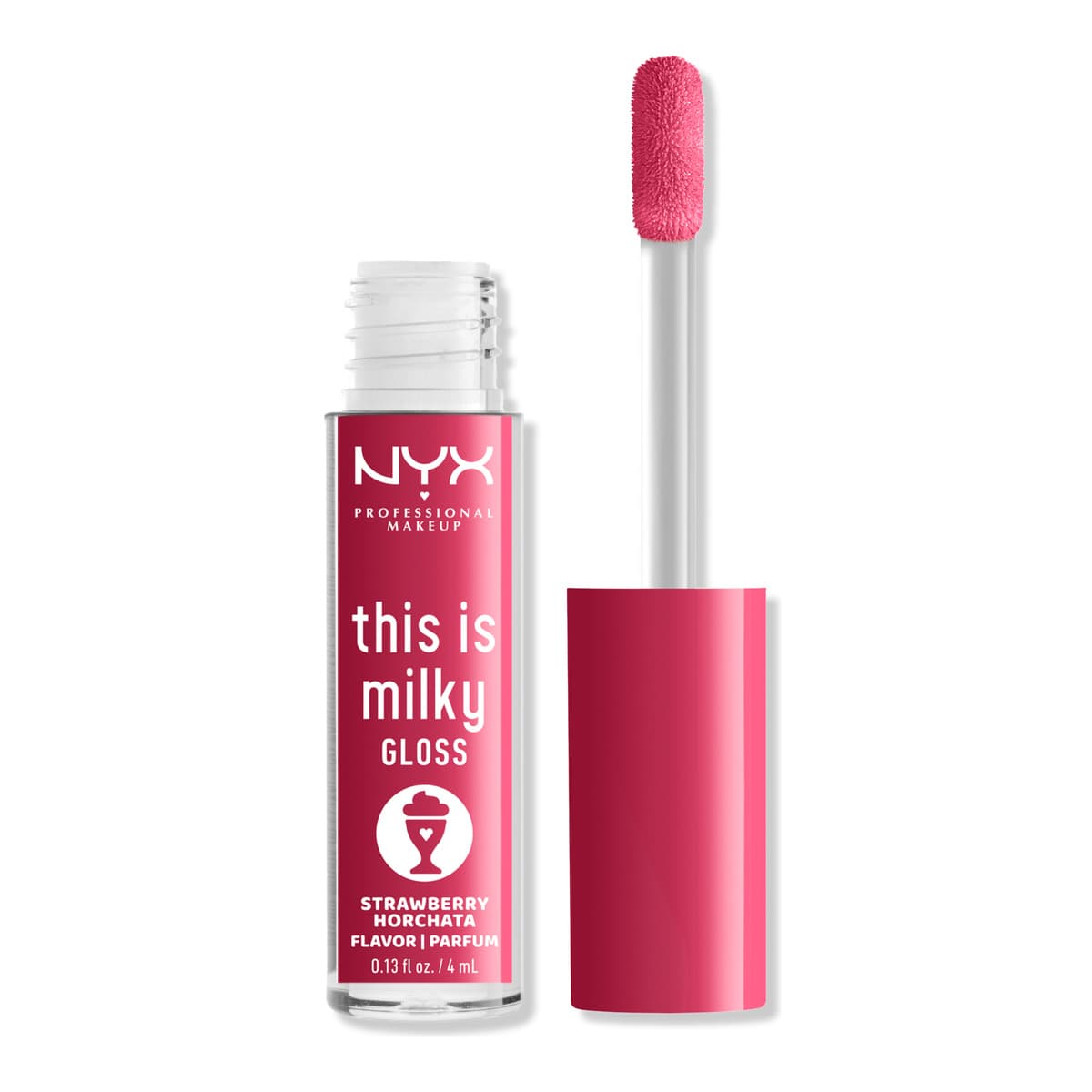 This is Milky Gloss Milkshakes Vegan Lip Gloss, Strawberry Horchata