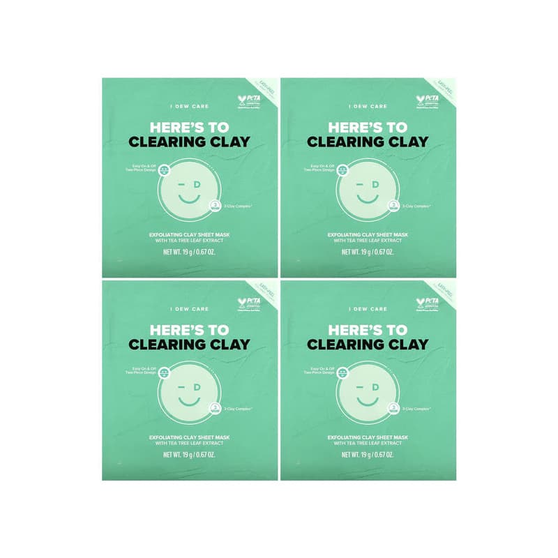 Here´s To Clearing Clay, Exfoliating Clay Beauty Sheet Mask