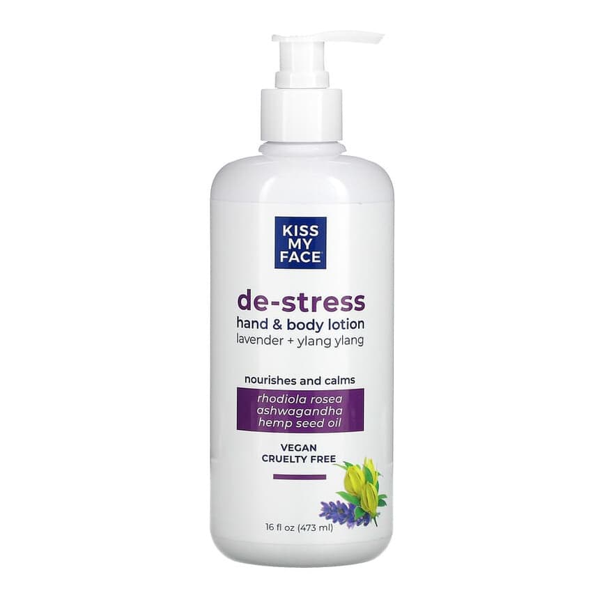 De-Stress, Hand & Body Lotion, Lavender + Ylang Ylang