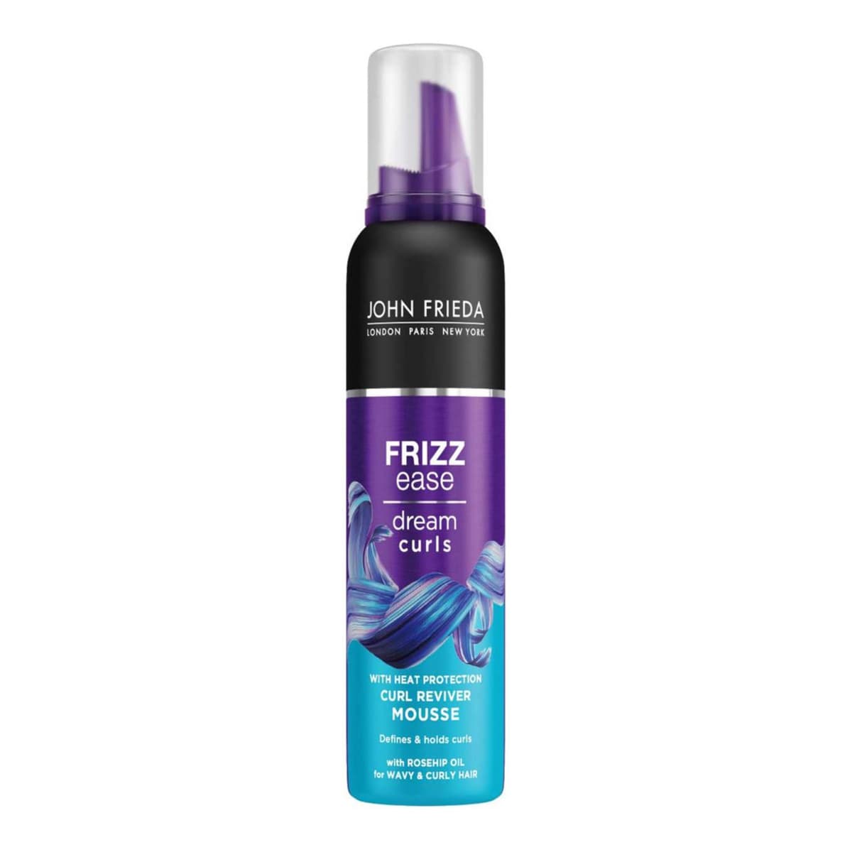 Frizz Ease Dream Curls Curl Reviver Mousse with Heat Protection for Naturally Wavy & Curly Hair