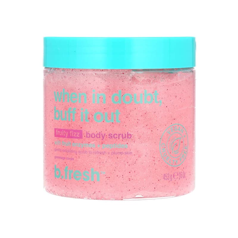 Body Scrub With Fruit Enzymes + Peptides, Fruity Fizz
