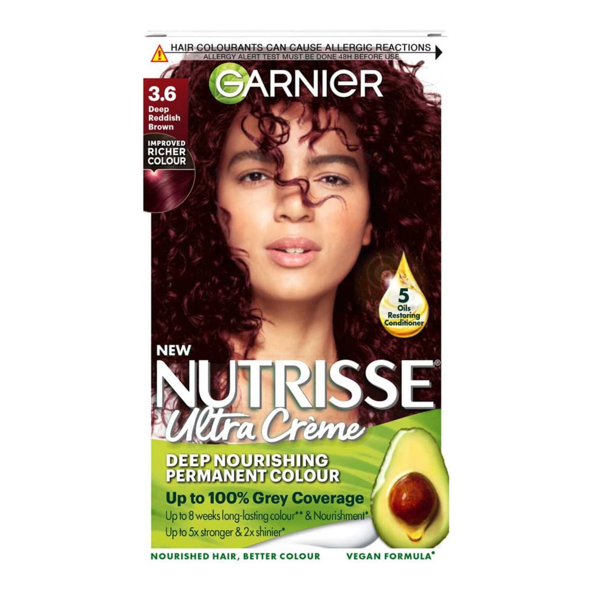 Nutrisse 3.6 Deep Reddish Brown Permanent Hair Dye