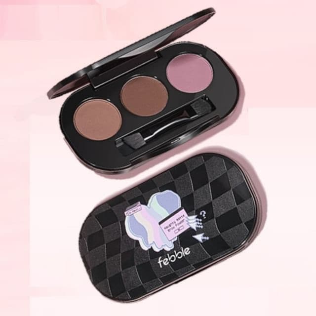 3 Shade Eyebrow Powder, #2 Red Brown Taro