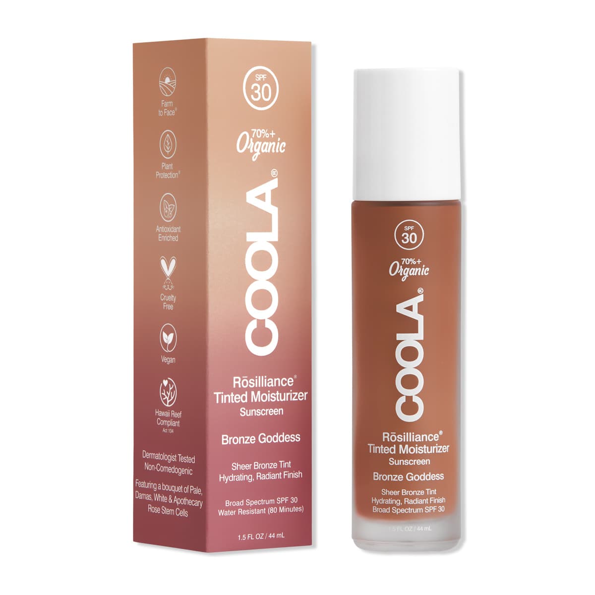 Rosilliance Tinted Moisturizer Organic Sunscreen SPF 30, Bronze Goddess