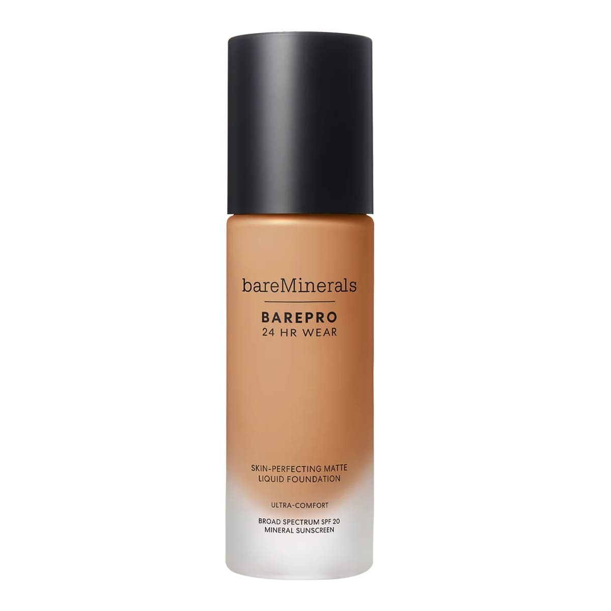 BAREPRO 24 Hour Matte Liquid Foundation Mineral SPF 20, Med. Deep 40 Neutral